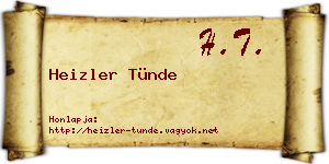 Heizler Tünde névjegykártya
