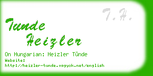 tunde heizler business card