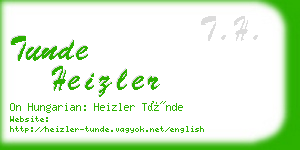 tunde heizler business card